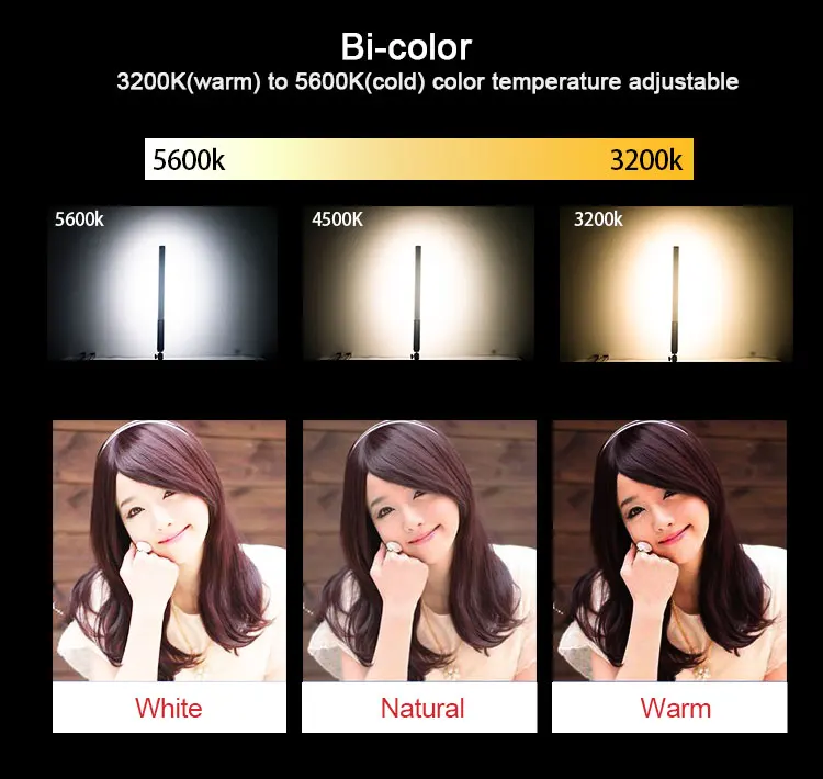 professional led video light wand with remote control,9 colors