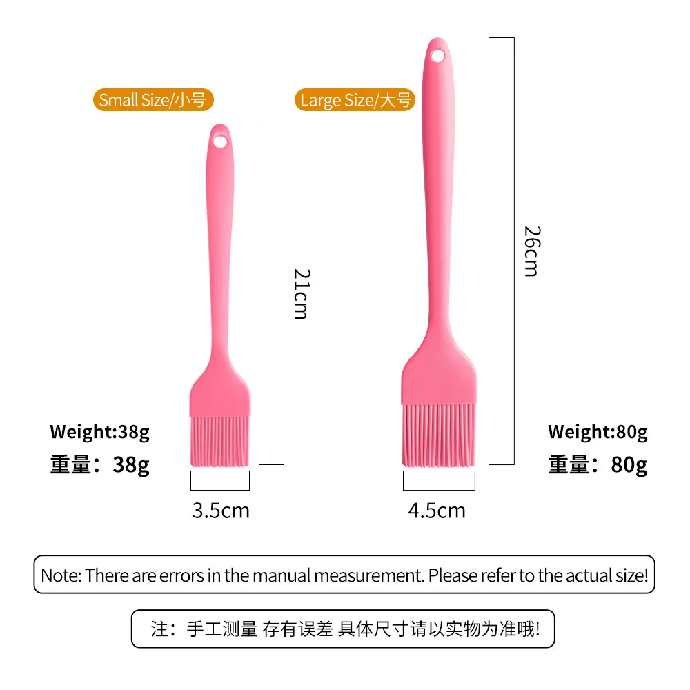 Factory Supply Silicone Basting Pastry Brush for Baking Cooking Bbq Grill Spread Oil Butter Sauce