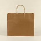 Kraft Craft Bag Custom Printed Your Own Logo White Brown Kraft Gift Craft Shopping Paper Bag With Handles