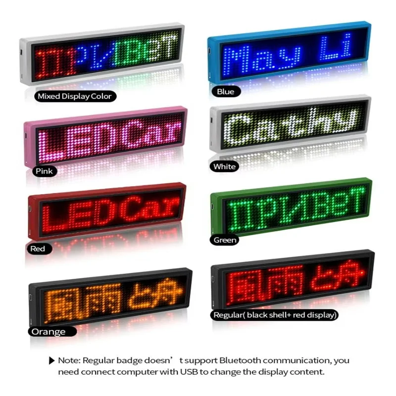 Advanced Quality  LED Tag Tags Customizable LOGO  High Visibility  LED Scrolling Message Led Light up Reflectable LED Badge