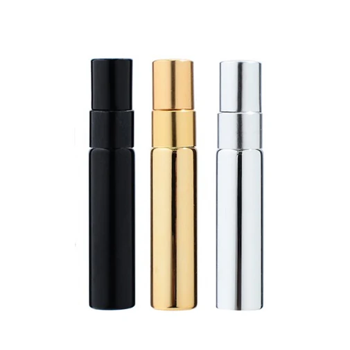 product 3ml 5ml 10ml wholesale cylinder electroplated gold silver spray atomizer bottle glass perfume bottle with uv plated cap-33