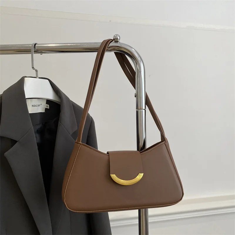 2025 Summer Spring PU Leather Cross Body Tote Shoulder Bag High Quality Single Strap Zip Wholesale Fashion Women Pure Color