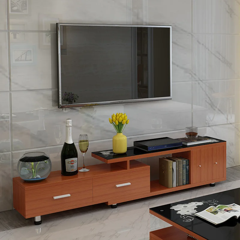 Modern Wood Furniture Designs Led Tv Stand Glass MDF Wood Tv Cabinet Stand