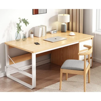 Simple Economical Small Computer Desk Home Bedroom Learning Writing Study Table Steel Frame Of Single Person