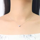 925 Silver Necklace Silvernecklaces Personalized Name Tiny Heart 925 Sterling Jewelry Silver Necklace Set