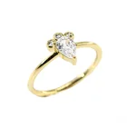 14k Real Wholesale Original Simplicity Rings 14k Micro Trendy Real Solid Gold Ring
