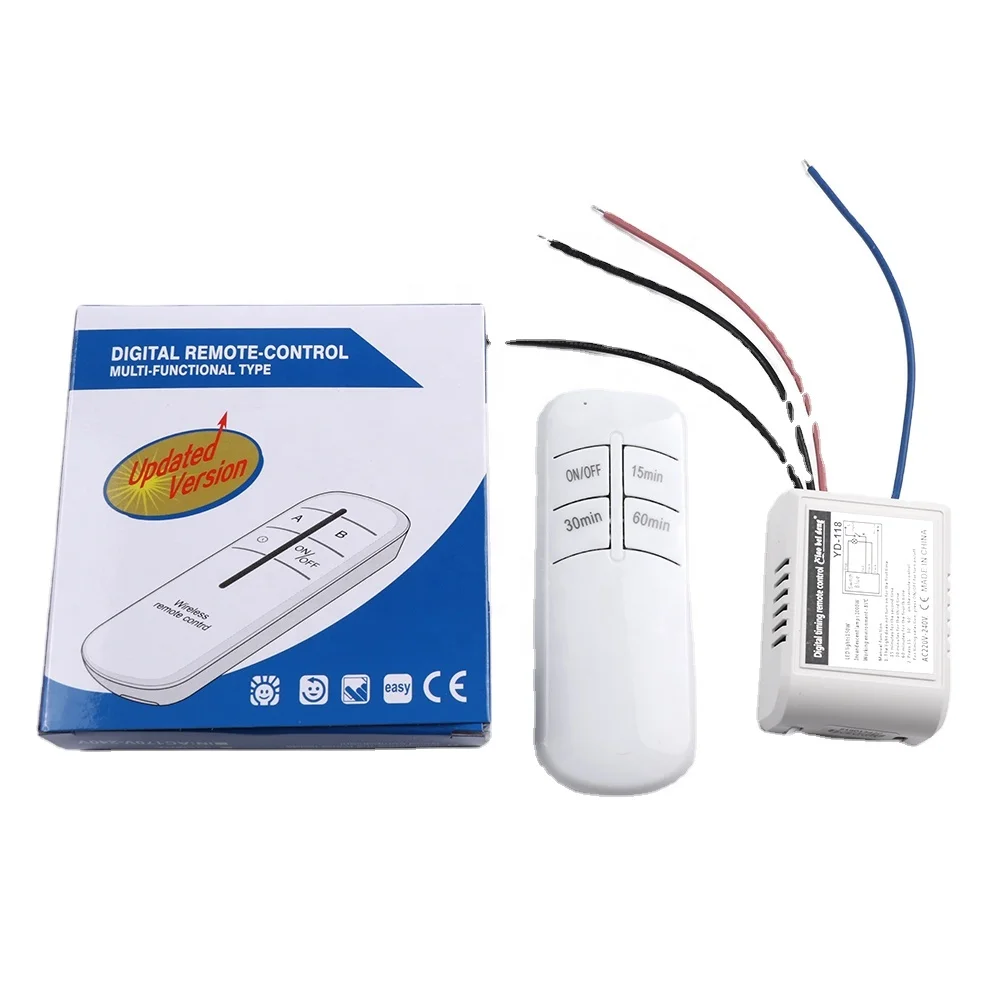 Wireless UVC Lamp Remote Control 15 30 60 Timer Switch Transmitter Receiver 