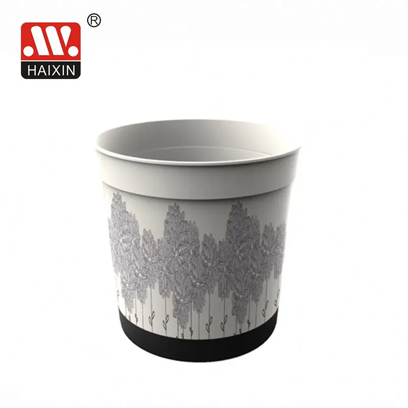 China Supplier Wholesale Breathable And In Mold Printing Plastic Flower Pot Round Plant Pot