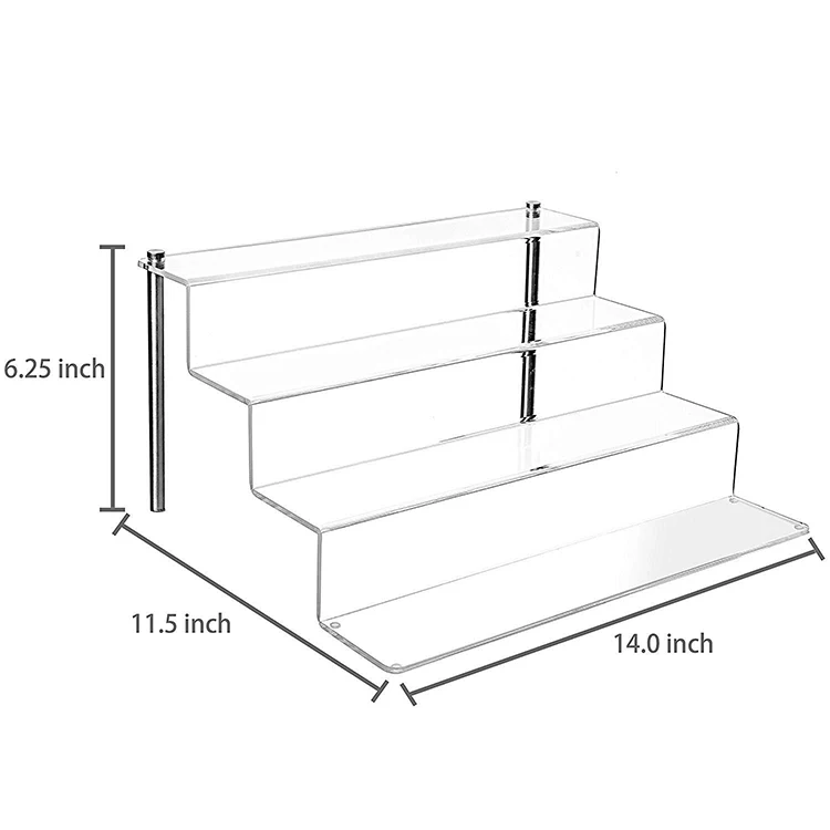 3 Tier Transparent Acrylic Cupcake Ladder Stand Tabletop Wedding Party
