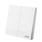 Switch Electric Switch Screwless White Color Wall Electric 10a 2 Gang 1 2 Way Light Switch