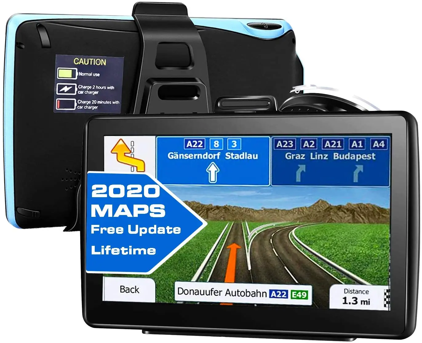 7 inch Car GPS Navigation SAT NAV 8GB Touch Truck In Navigator Free EU UK Maps
