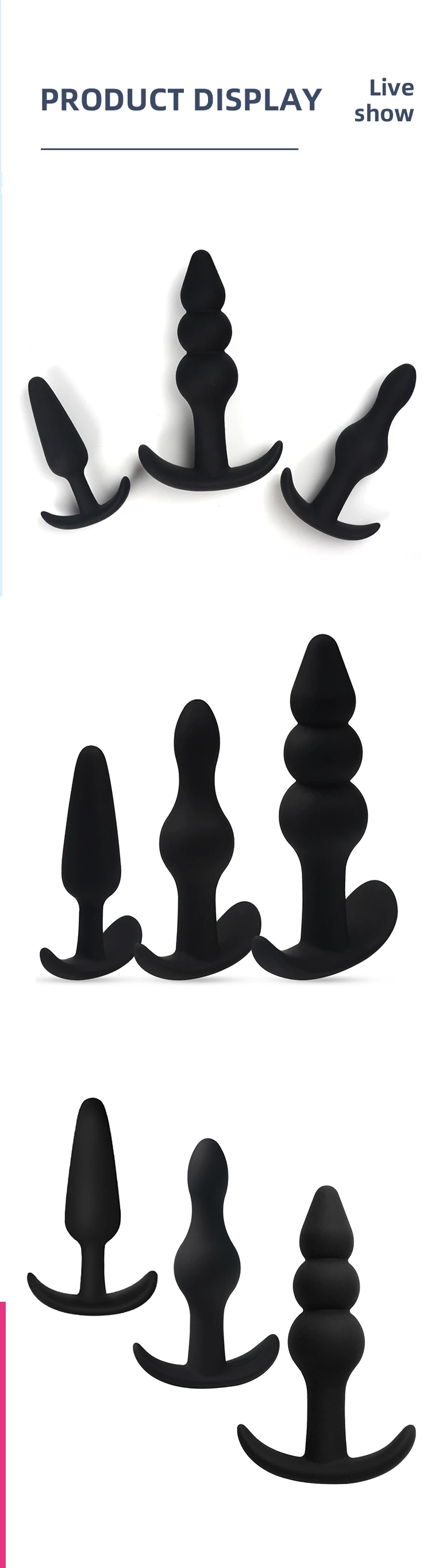 Sexbay Oem Odm 3 Pcs Set Sex Anal Toys Silicone Sex Toys Adult Lady