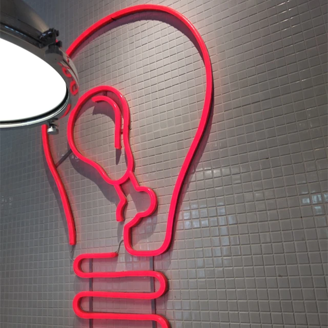 uho定做塑料墙面天使之翼霓虹灯用字母