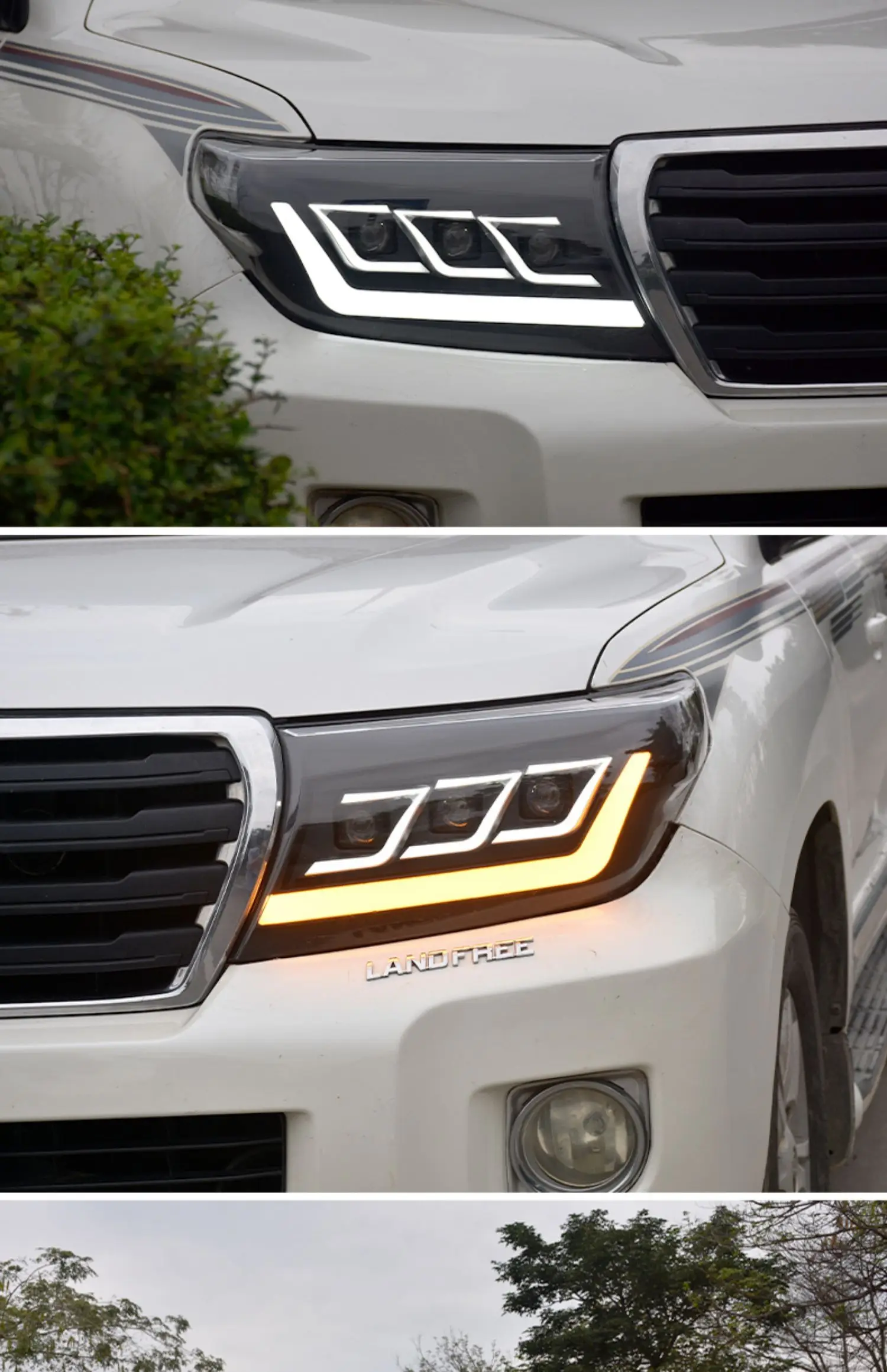 Car Head Lamp For Toyota Land Cruiser Headlights 20082015 Lc200 Led