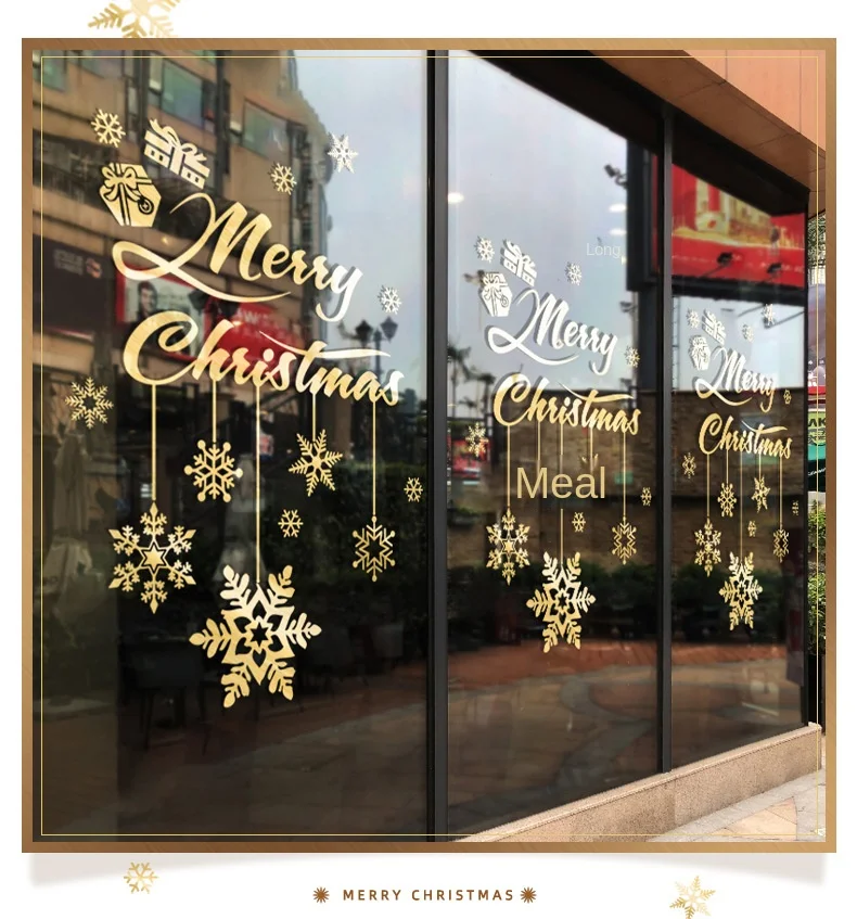 Window Glass Stickers Shopping Mall Door Stickers Scene Layout