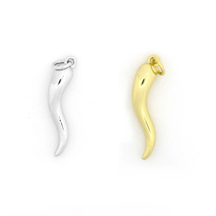 18k Shiny Gold/silver Pepper Charms 