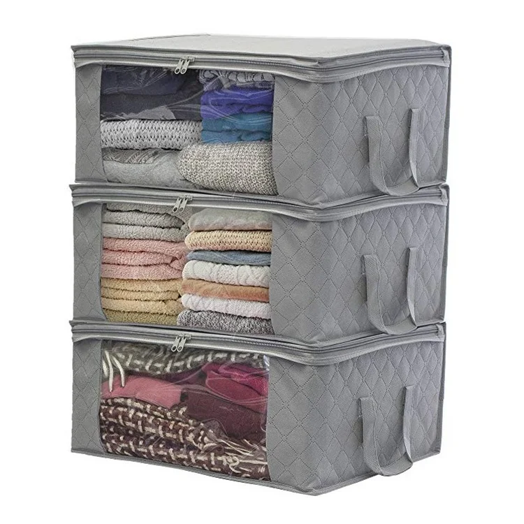 Large-capacity Non-woven Fabric Foldable Waterproof and Moisture-proof Clothing Storage Bag