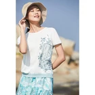 Short T-shirt Short 2021 Embroidered Short Sleeve T-shirt Women's Top Large Size Summer Short Sleeve Loose T-shirt