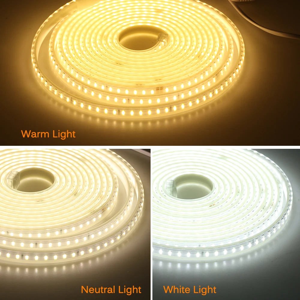 Manufacturers cheap wholesale 220V LED lights with 120led non-harsh flexible LED lights waterproof outdoor use LED light strip