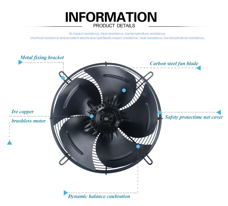 External Rotor Motor, 200mm, 220v, Axial, HVAC - detail 2