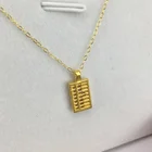 Gold Pendant Gold Abacus 24k 999 Pure Real Gold Charm Pendant