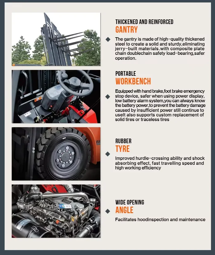 product a series diesel forklift truck 35t ce iso customized side shift and automatic fork adjustment lifting height 6m 4x4 forklifts-6