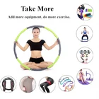 Hoop Fat Burning Tummy Trimmer Detachable Hula Loop Fitness Exercise Weighted Hoola Ring Hoop For Adults