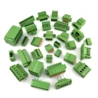 90 Degree 5.0mm Pitch Green And Gray Spring PCB Terminal Block Connector With Buttons