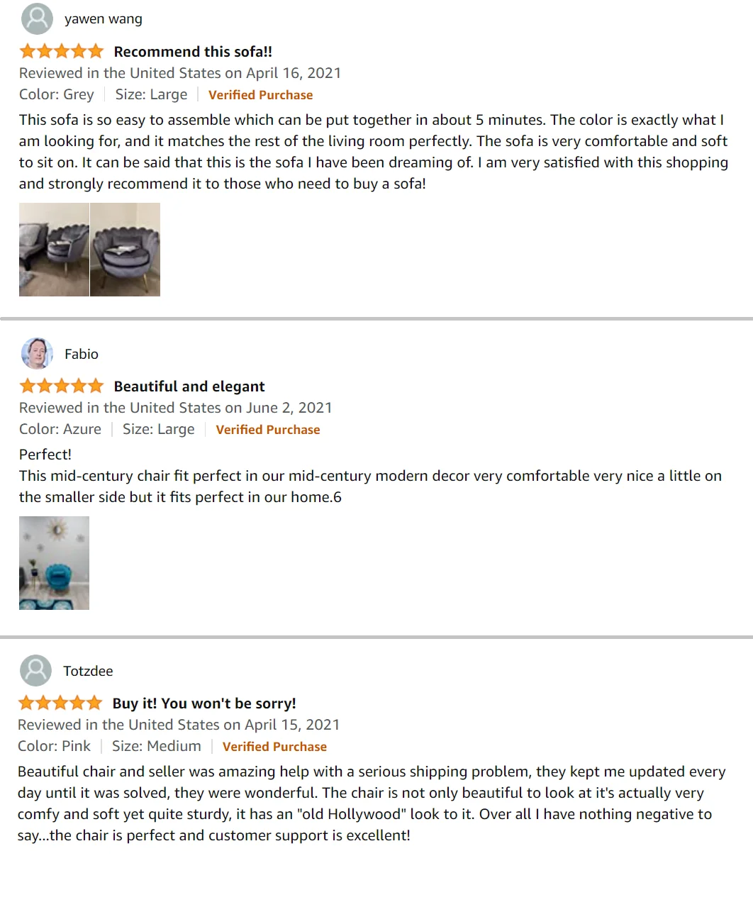 Customers Review-Accent Chairs || Arm Chairs || China Chairs Industry