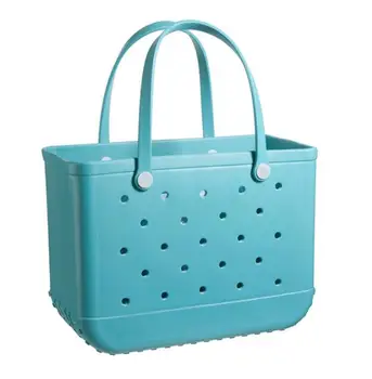 New products EVA beach bag printing basket hole big bag beach storage bag ladies handbag