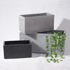 Planter Container High Quality Fiberglass Cement Planter Box Indoor Outdoor For Garden Flower Pot Container
