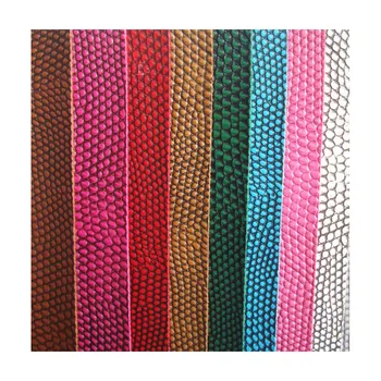 Latest Lizard Skin Lizard Texture Printed Designer Artificial PU Bag Leather Fabric For Making Bag