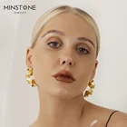 Earrings Girls Irregular Brass 18K Gold Plated With Zircon Trendy Stylish Drop Earrings For Women Girls