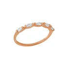 Gold Diamond Ring Elegant 18k Gold Plated Jewelry 925 Sterling Silver Fake Diamond Stacked Ring