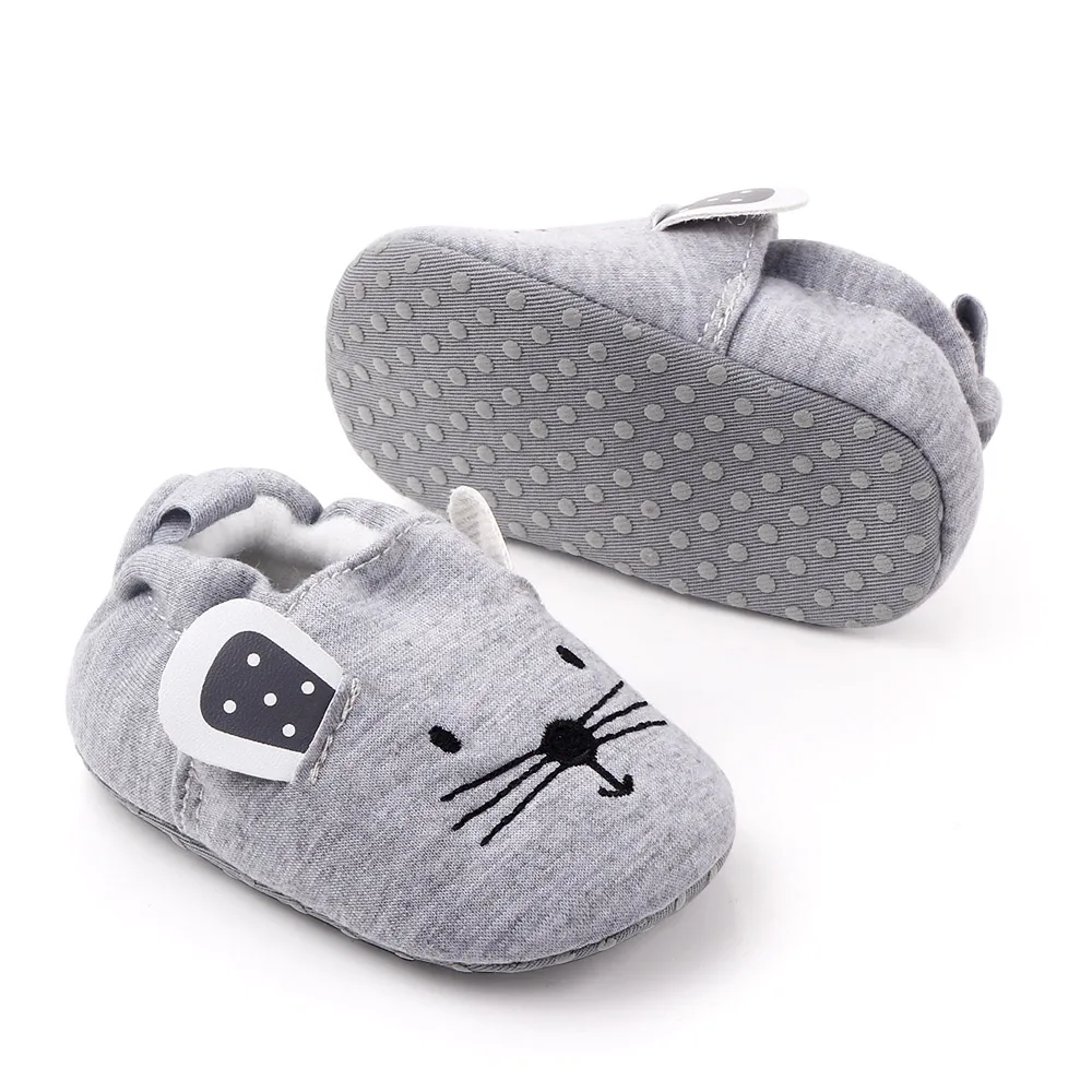 Winter New Cartoon Animals 0-1 Year Old Baby Home Non-slip Toddler Shoes details