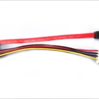 Sata Sata Female Cable SATA 22pin 7 15pin Female To SATA Female Cable W/ Molex IDE 4Pin Power