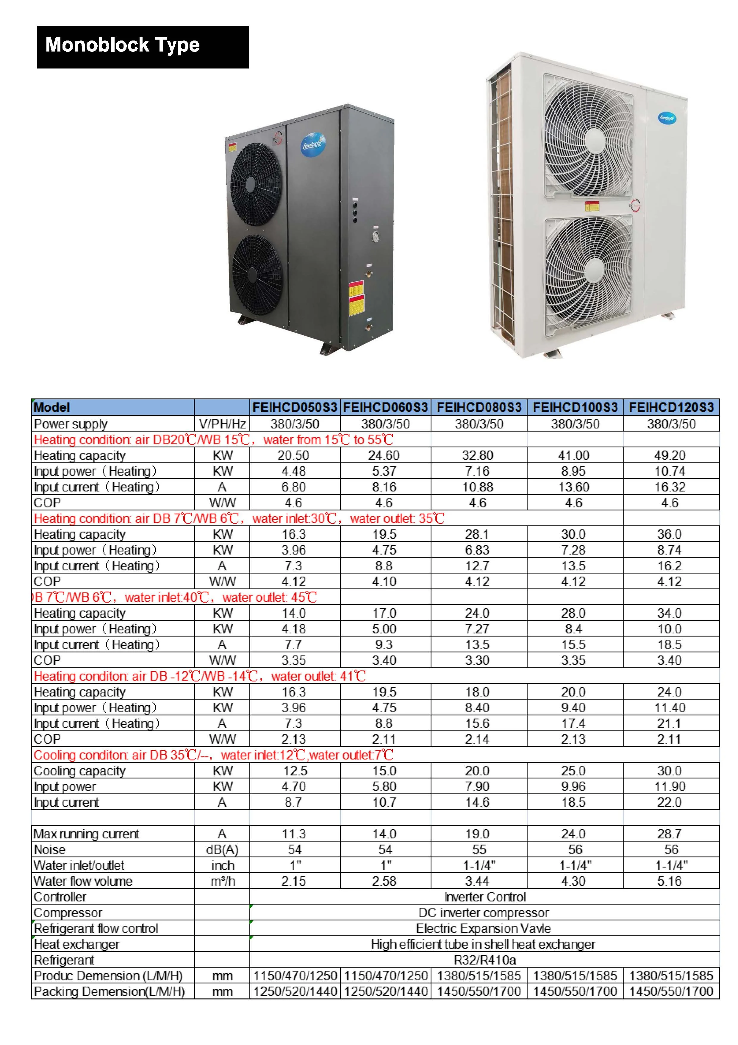 Air Source Heat Pump, 35C, 55C, EVI, 10KW - detail 20