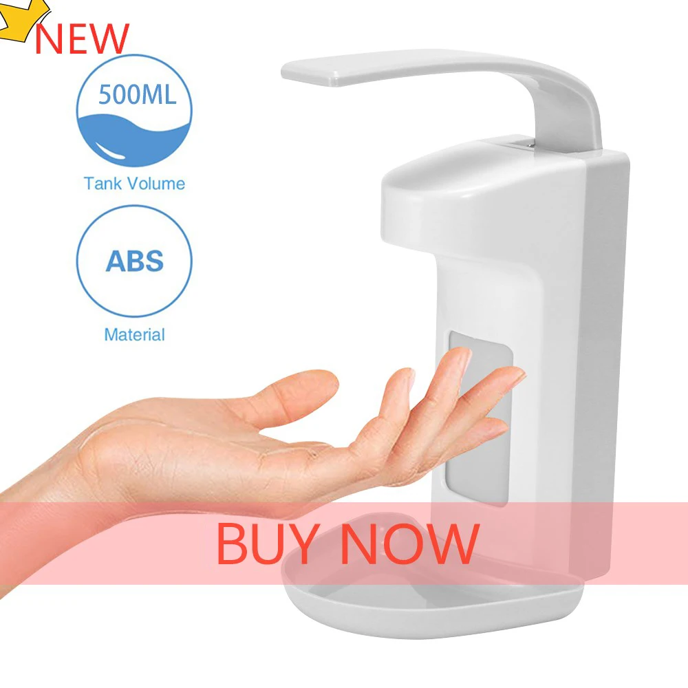 Customized High-quality ABS Elbow Dispenser, Elbow Press Soap Dispenser Wall Mounted & Elbow Soap Dispenser Stainless Steel Pump