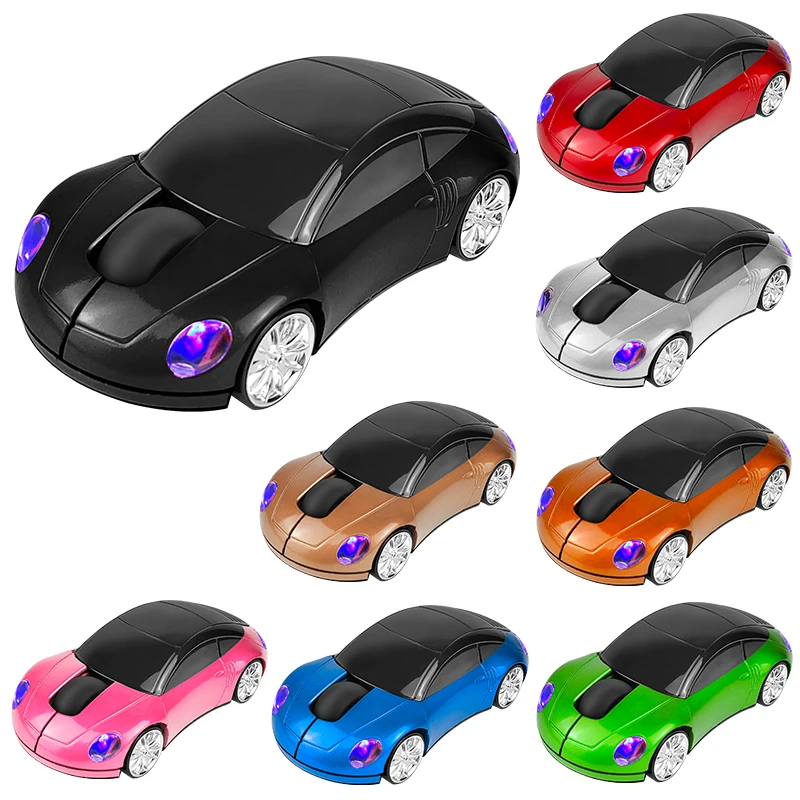 Creative Christmas Gift Mouse 3D Cartoon Mini Car Model Mouse Wireless 2.4G 16