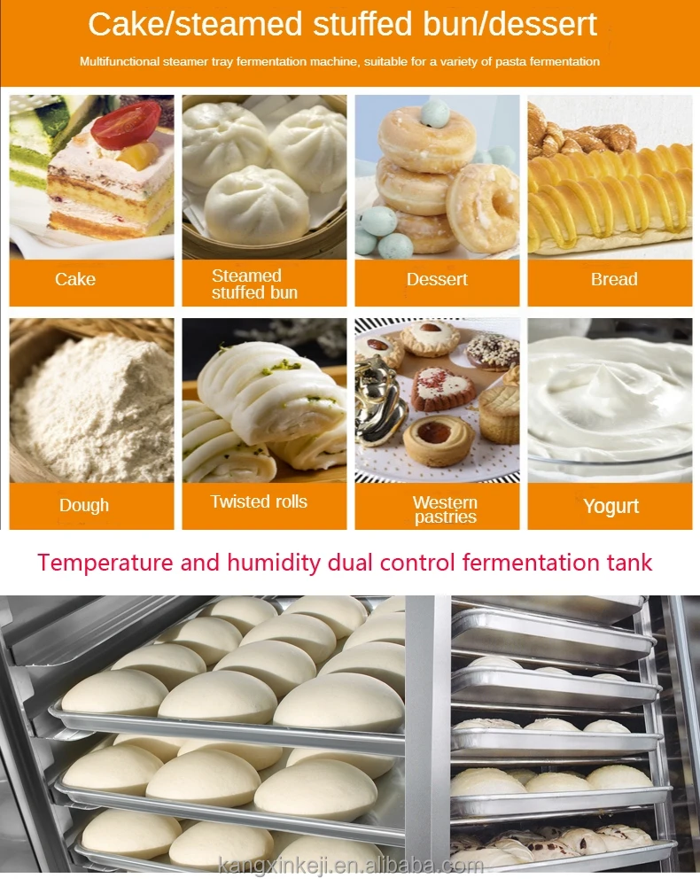 Proofing Machine Trays Double Doors Bread Fermenting Proofer Oven