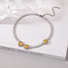 Jewelry Fashion 925 Silver Austrian Crystal Jewelry Necklace Women's Necklace
