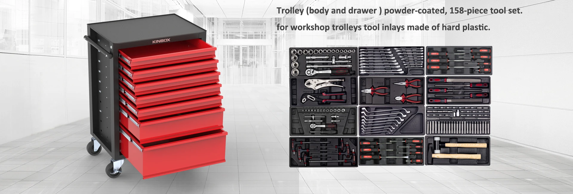 kinbox工具箱批发车库机械车机械质量工具套装箱