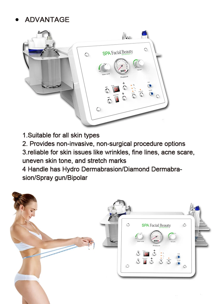 Hydro Facial Machine Professional Hydro Dermabrasion BIO Infusion Diamond Tip System 13 Aqua Hydrodermabrasion Facial Skin Care Deep Cleansing Peeling Pores Treatment Hydro Microdermabrasion Hydra Beauty Machine