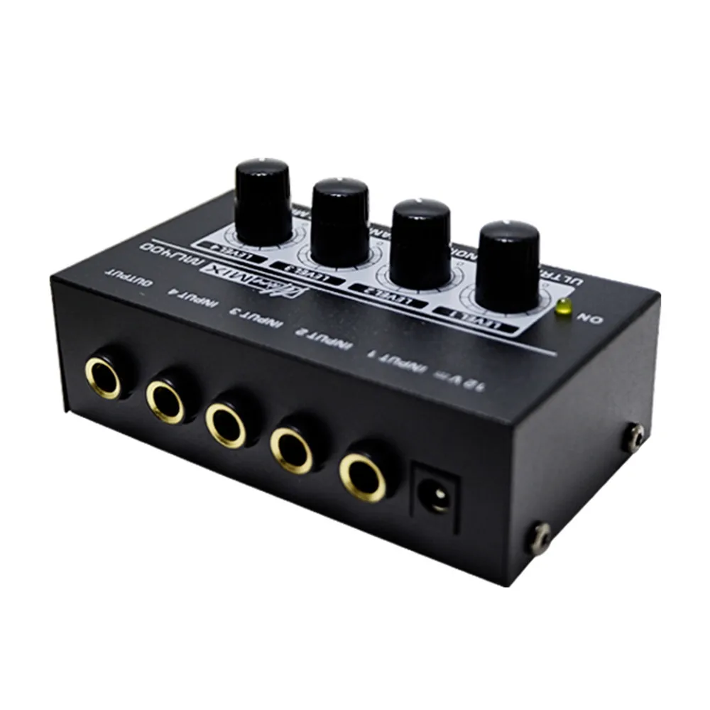 MUSYSIC 4-Channel Digital Mixer with USB Audio Interface for Studio,Webcast,Podcast MU-M4U 
