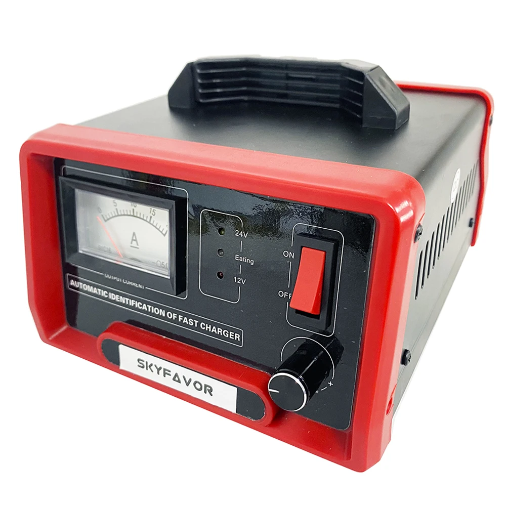 Automatic 12V 24V battery charger 12V 24V 10A adjustable fast truck motorcycle car battery charger for gel agm lead acid