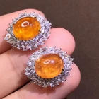 Diamond Earrings New Style Women Channel Big Diamond Zircon Stud Earrings