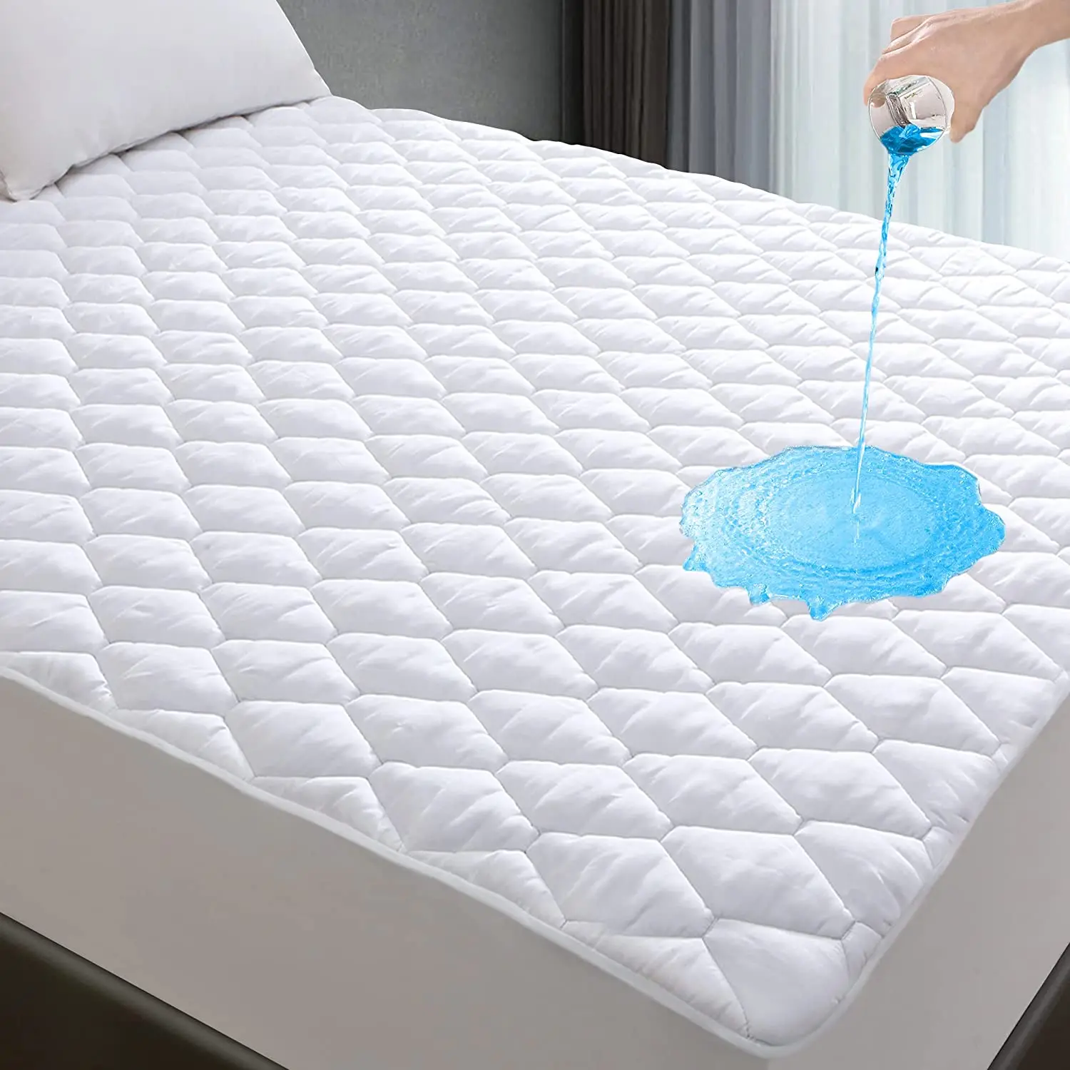 fitted quilted mattress protector