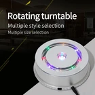 Shop 23CM LED 3D Photo Shop Display Turntable 360 Rotating Base Stand Turn Table