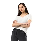 Casual V-neck short-sleeved women's T-shirt