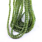 Beads Chinese Manufacturer Sells High-end Gemstone Chains Green And Natural Canadian Nephrite Jade Round Beads